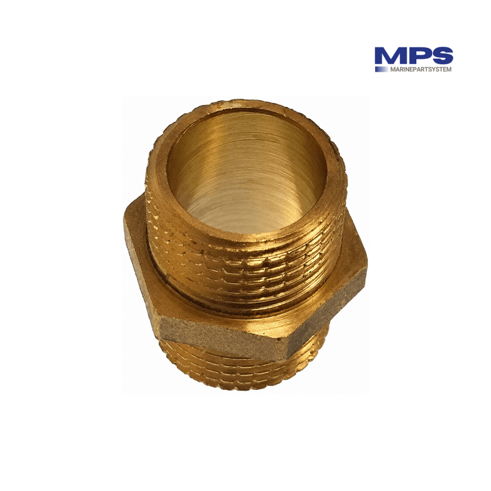 Brass Hex Nipple 3/4" Male/Male - GS30152