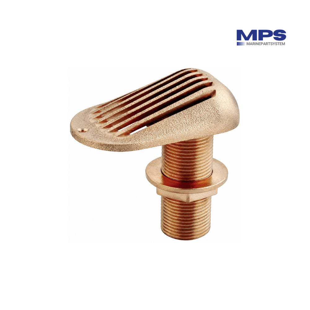 Bronze Through-Hull Water Intake with Grille 3/4" - GS30601
