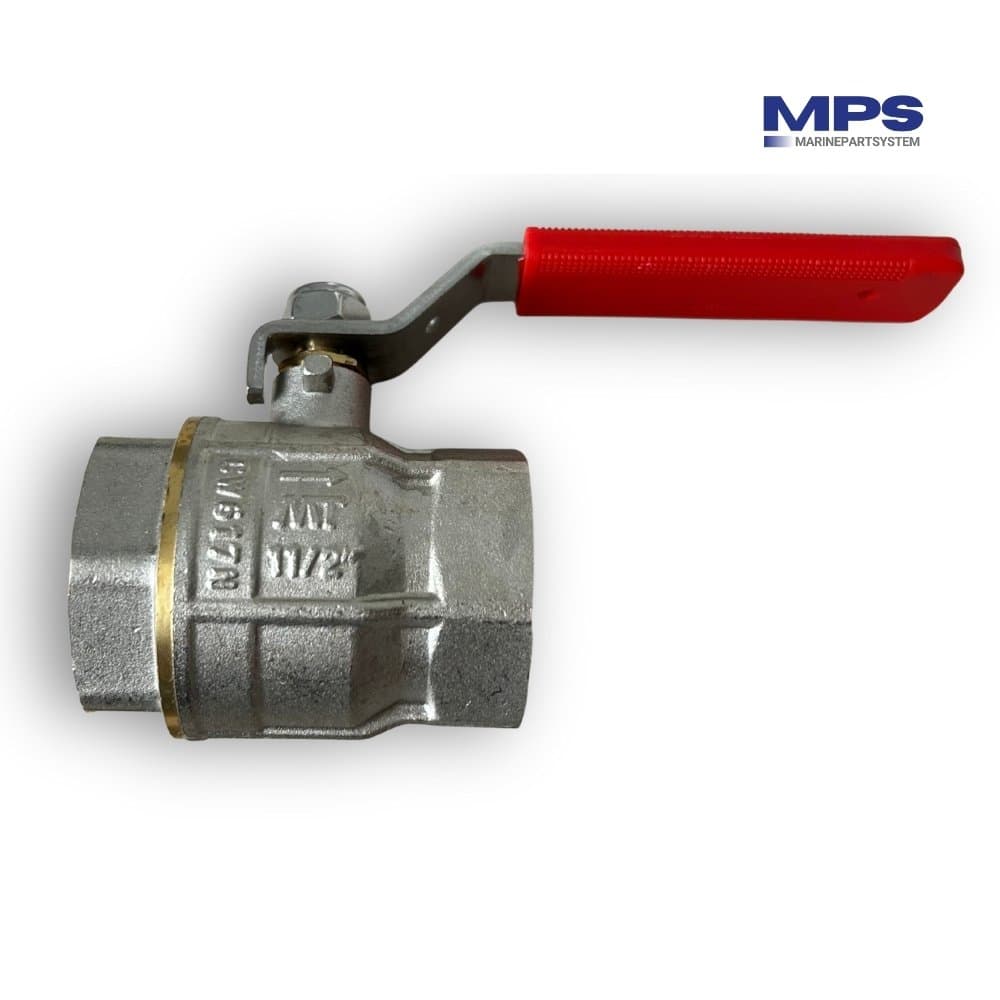 Messing verchroomde kogelkraan 1-1/2″