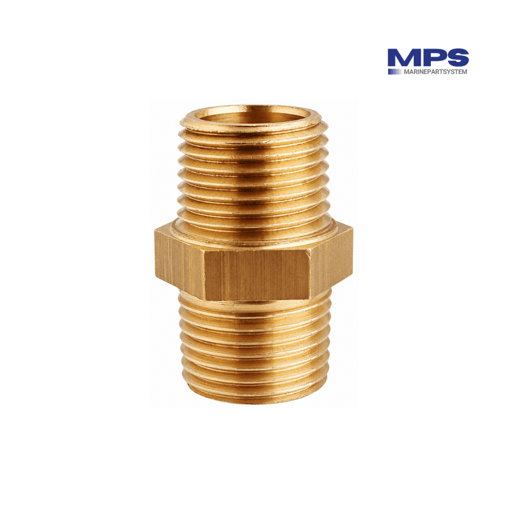 CR Brass Hex Nipple 1" Male/Male - GS30904