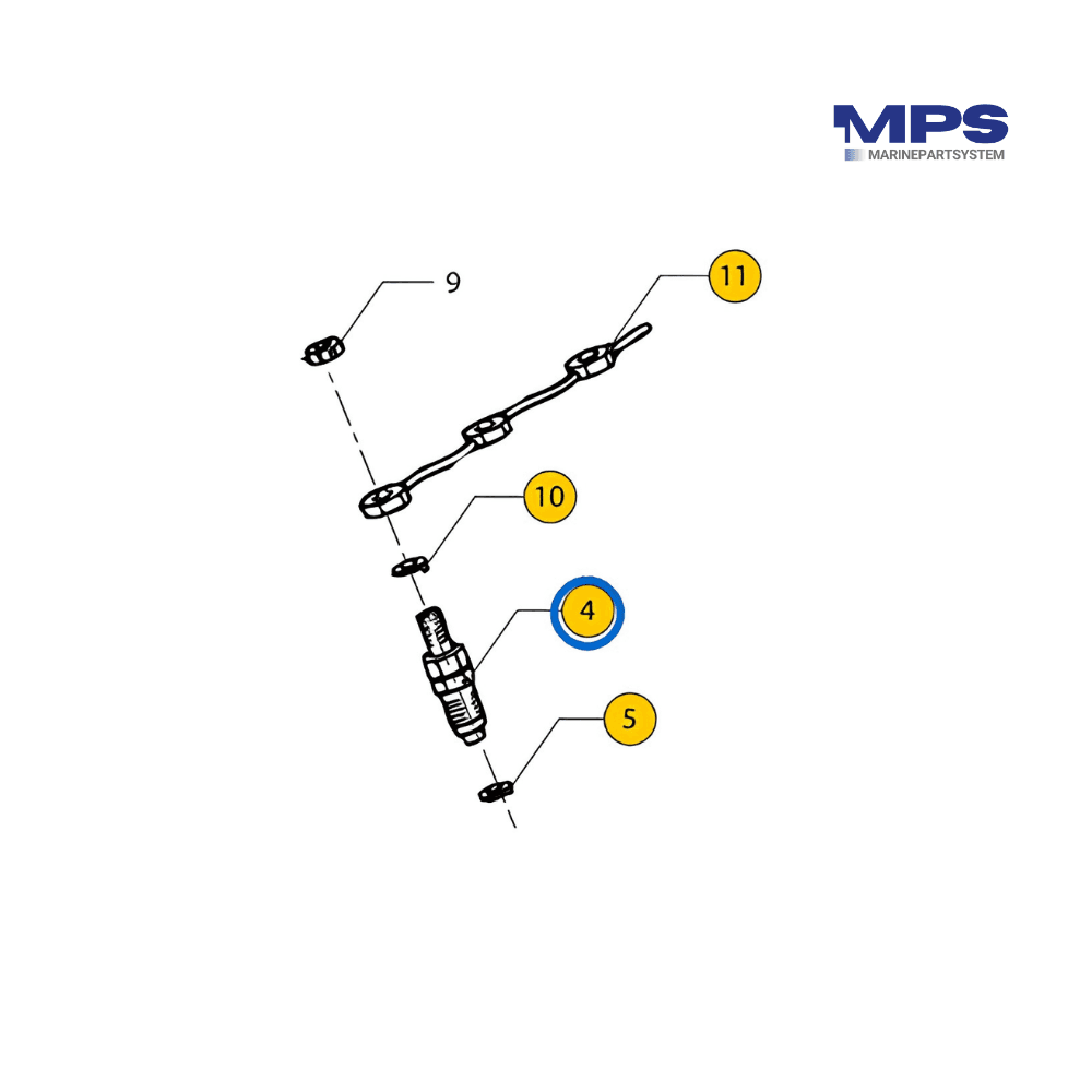 Vetus brandstofinjectorsproeier en houder als set - STM9833