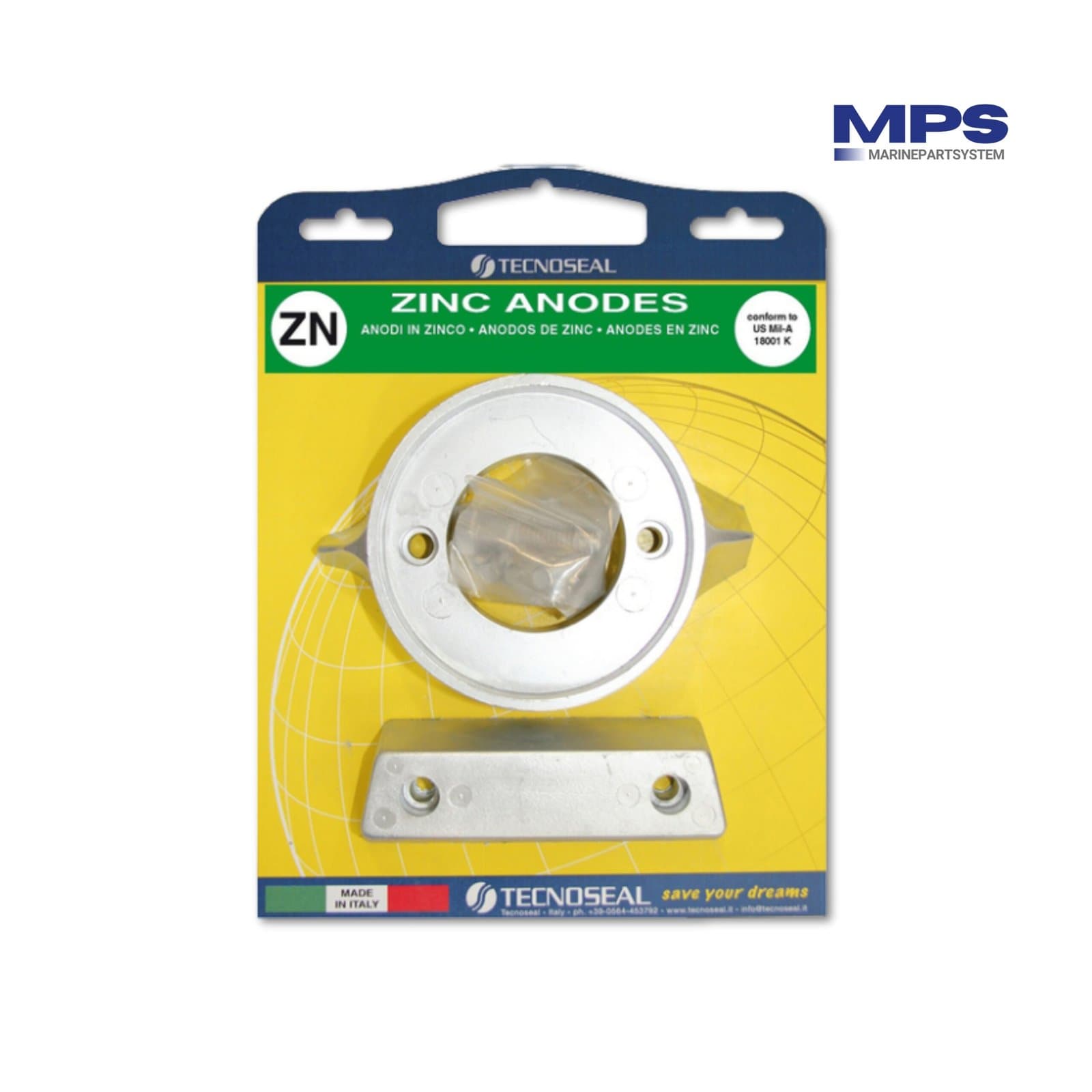 Volvo Penta Anodeset 290 - Zink | Complete set met bevestigingsmateriaal