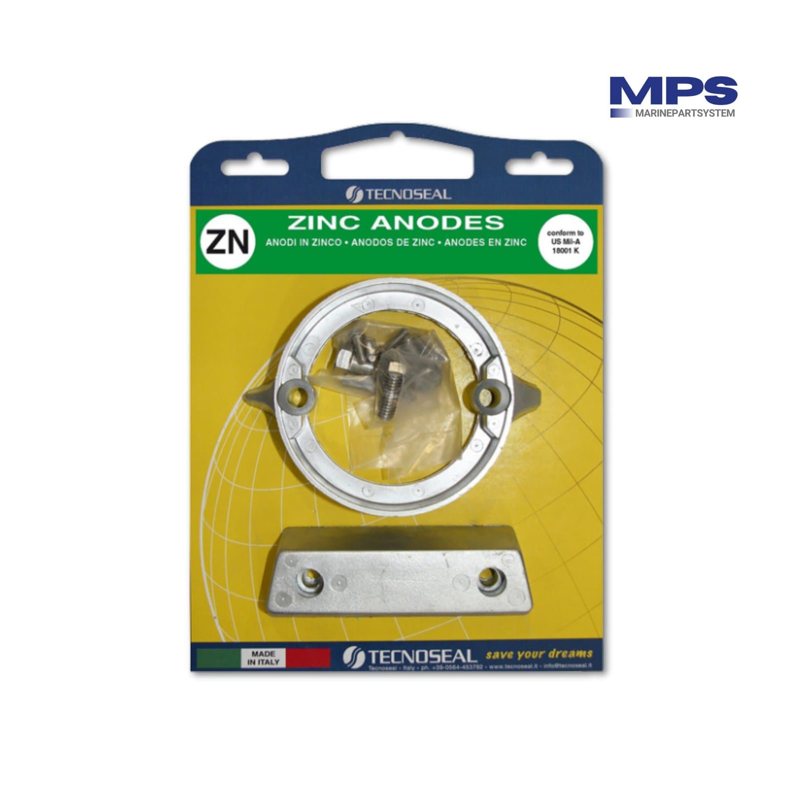 Volvo Penta Anodeset 290 Duo Prop - Zink | Complete set met bevestigingsmateriaal