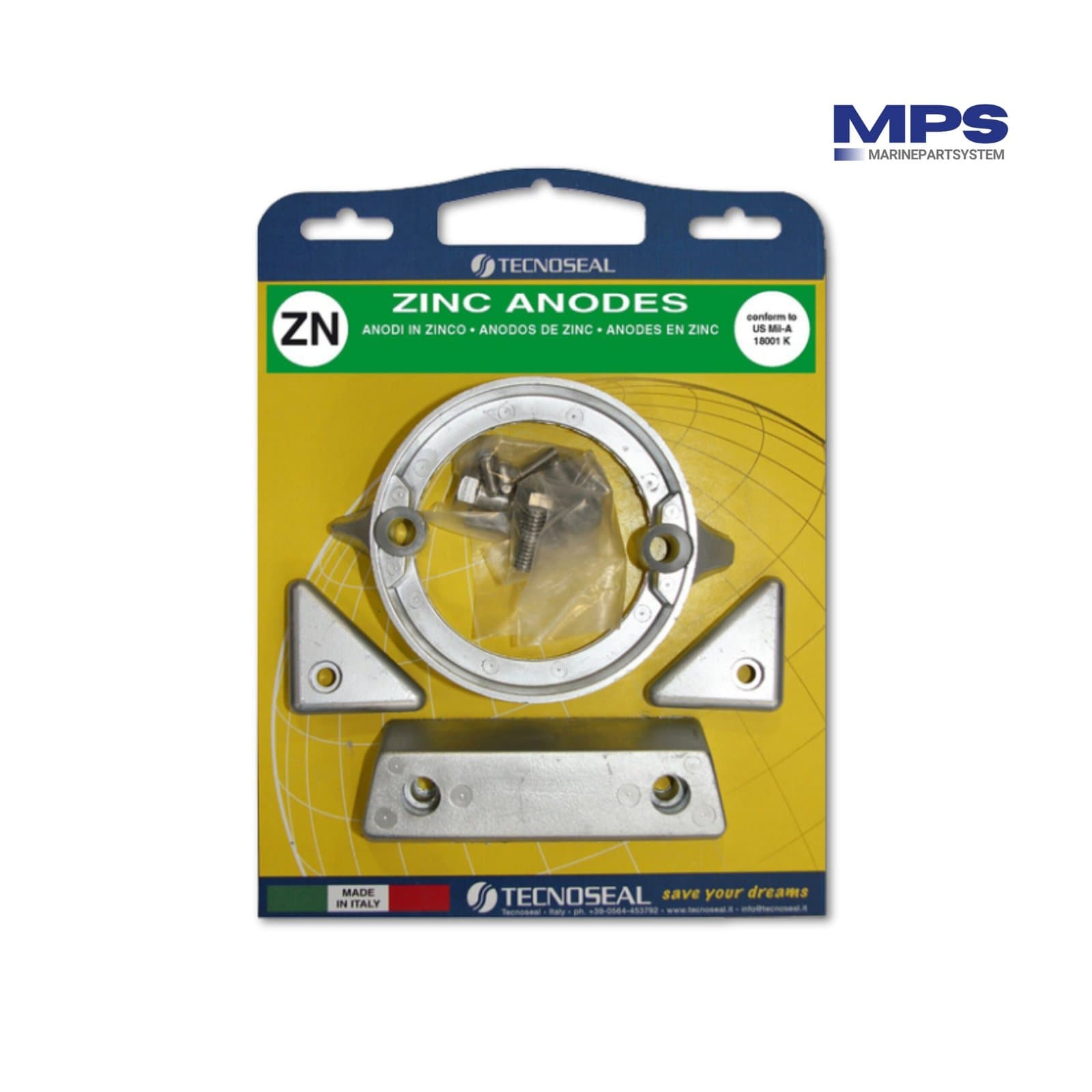 Volvo Penta Anodeset 290C Duo Prop - Zink | Compleet met Hardware