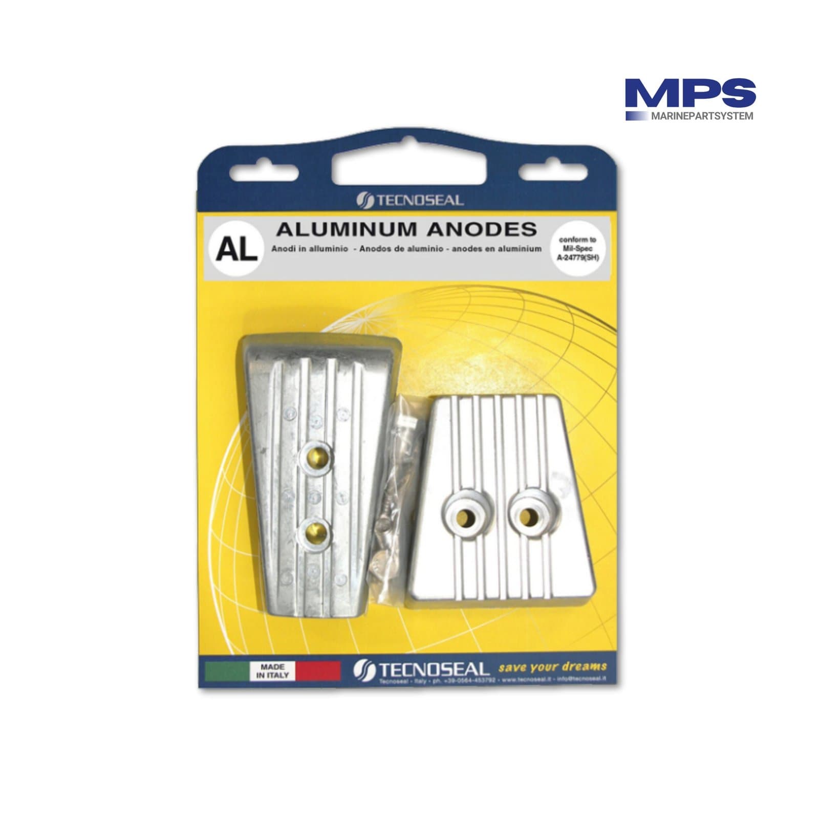 Kit ánodo Volvo Penta SXA / DPSA - Aluminio | Completo con tornillería