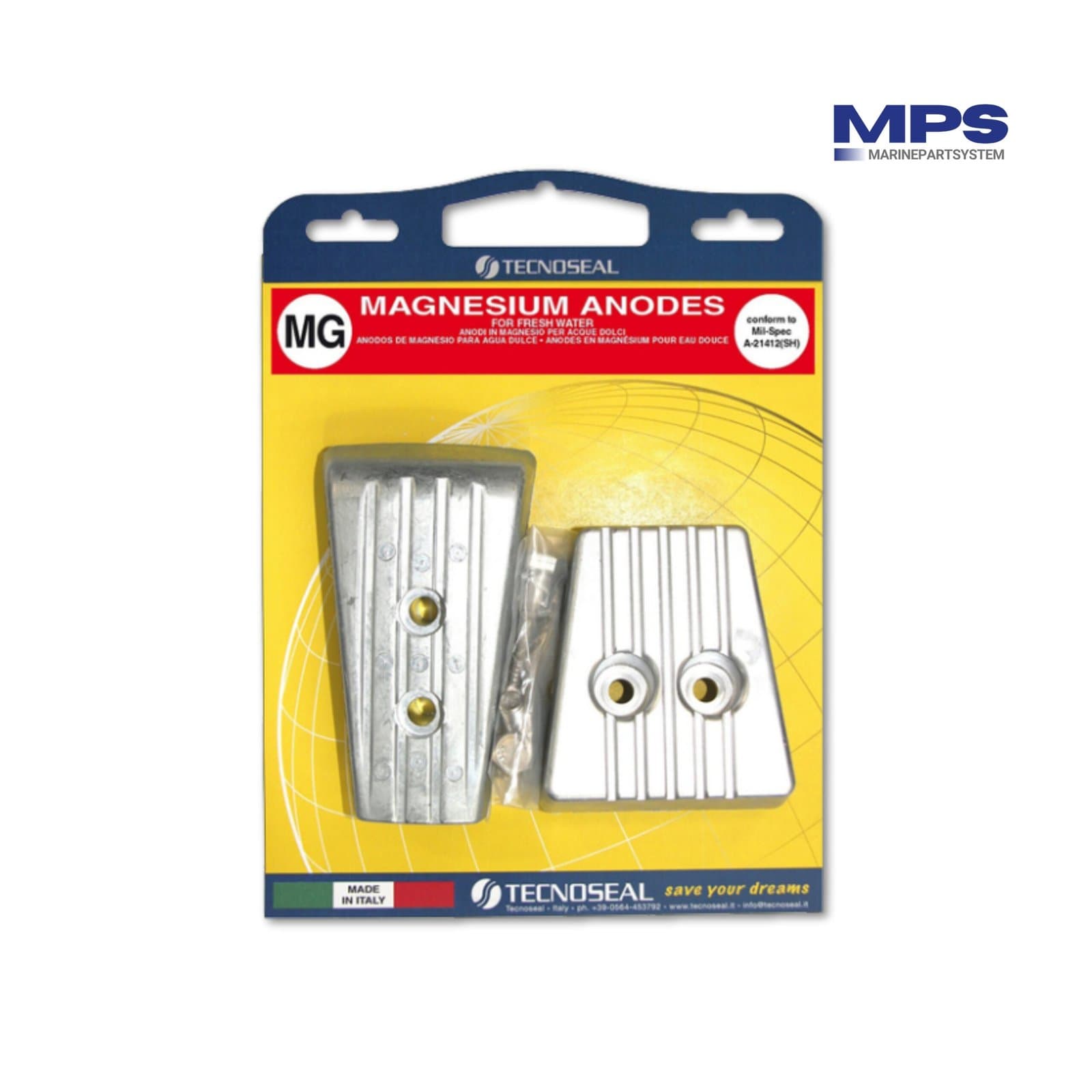 Kit Ánodo Volvo Penta SXA / DPSA - Magnesio | Completo con tornillería