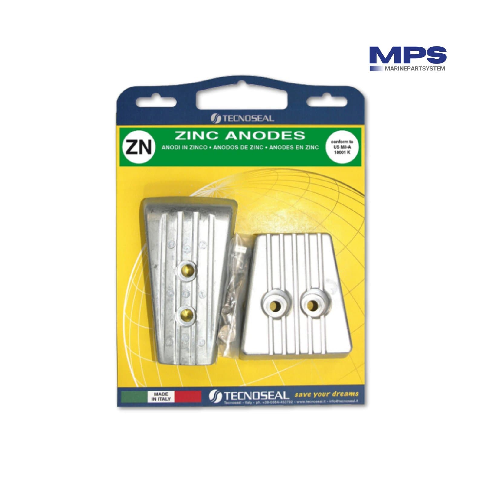 Kit ánodo Volvo Penta SXA / DPSA - Zinc | Completo con tornillería