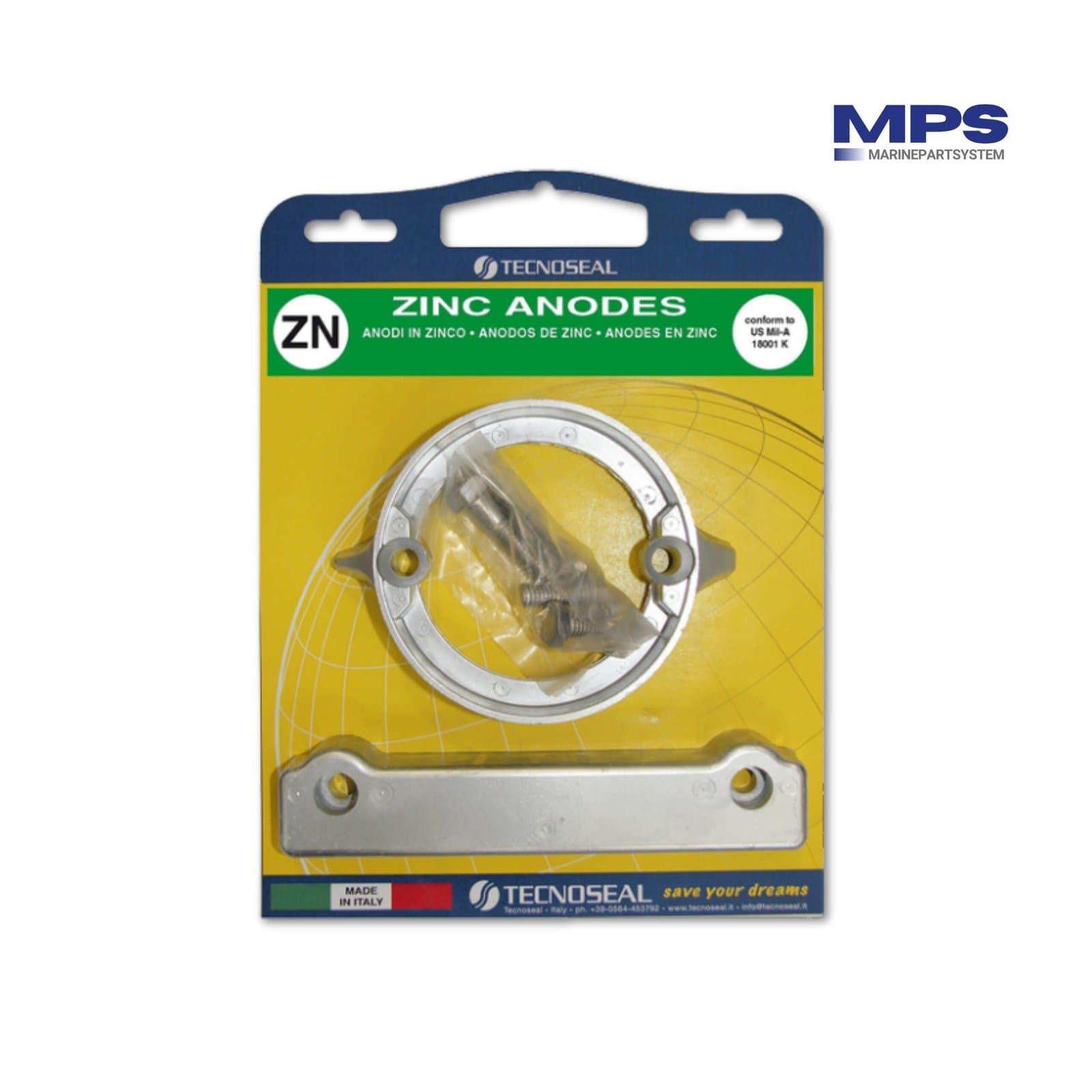 Volvo Penta Anodeset 280 Duo Prop Serie - Zink | Complete set met bevestigingsmateriaal