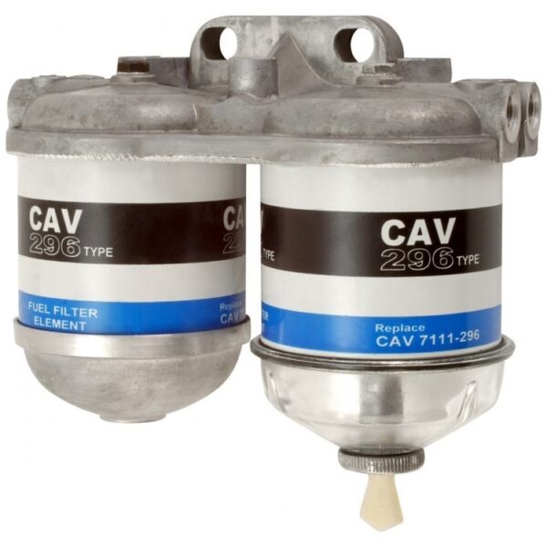 Twin / Dual Primary Fuel Filter Assembly Replaces CAV296 - 1/2-20UNF